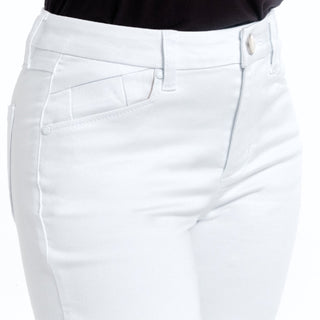 1822 30" High Rise Slim Boot Cut Jean-White - Elle J. Boutique - 1822