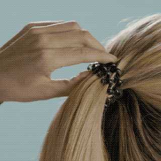 Coconut White Large Spiral Hair Coils/Hair Ties - Elle J. Boutique - Teleties