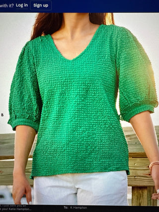 Colette Top Green - Elle J. Boutique - MARY SQUARE