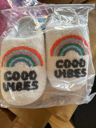 Good Vibes Slippers - Elle J. Boutique - LIVING ROYAL