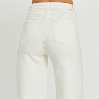 High Rise Tummy Control Jeans in Cream - Elle J. Boutique - RISEN