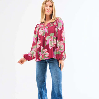 Janelle Top Center Stage Plum - Elle J. Boutique - MARY SQUARE