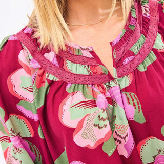 Janelle Top Center Stage Plum - Elle J. Boutique - MARY SQUARE