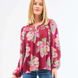 Janelle Top Center Stage Plum - Elle J. Boutique - MARY SQUARE
