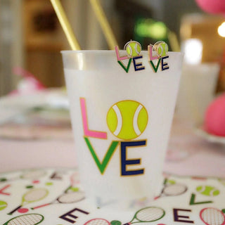 LOVE Stacked Enamel Stud Earrings