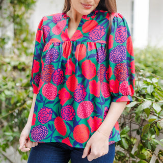 Maggie Make You Mine Forest Top - Elle J. Boutique - MICHELLE MCDOWELL