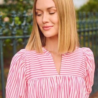Maggie Top Lined Up Pink - Elle J. Boutique - MARY SQUARE
