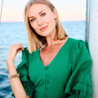 Raya Dress Green - Elle J. Boutique - MARY SQUARE