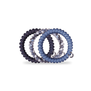 Spiral Hair Coils | Small | Midnight Rain Hair Ties - Elle J. Boutique - TELETIES