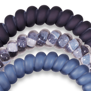 Spiral Hair Coils | Small | Midnight Rain Hair Ties - Elle J. Boutique - TELETIES