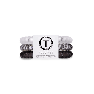 Spiral Hair Coils | Small | Silver Flames Hair Ties - Elle J. Boutique - TELETIES