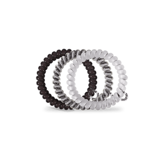 Spiral Hair Coils | Small | Silver Flames Hair Ties - Elle J. Boutique - TELETIES