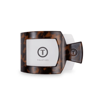 Square Flat Hair Clip | Med. | Tortoise - Elle J. Boutique - TELETIES