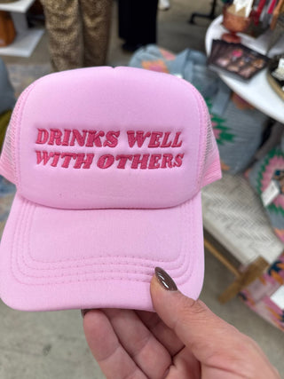 Trucker Hat - Drinks Well With Others - Elle J. Boutique - PANACHE APPAREL