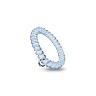 Washed Denim Small Spiral Hair Coils/Hair Ties